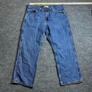 Blue Mountain Carpenter Jeans Mens Size 38x30 Blue Utility Denim Workwear Pants